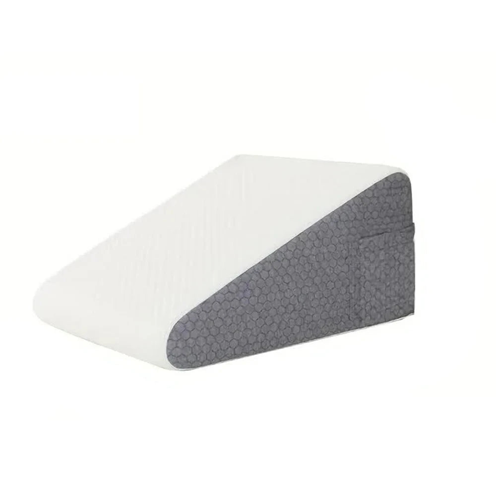 White Grey Memory Foam Support Wedge Pillow