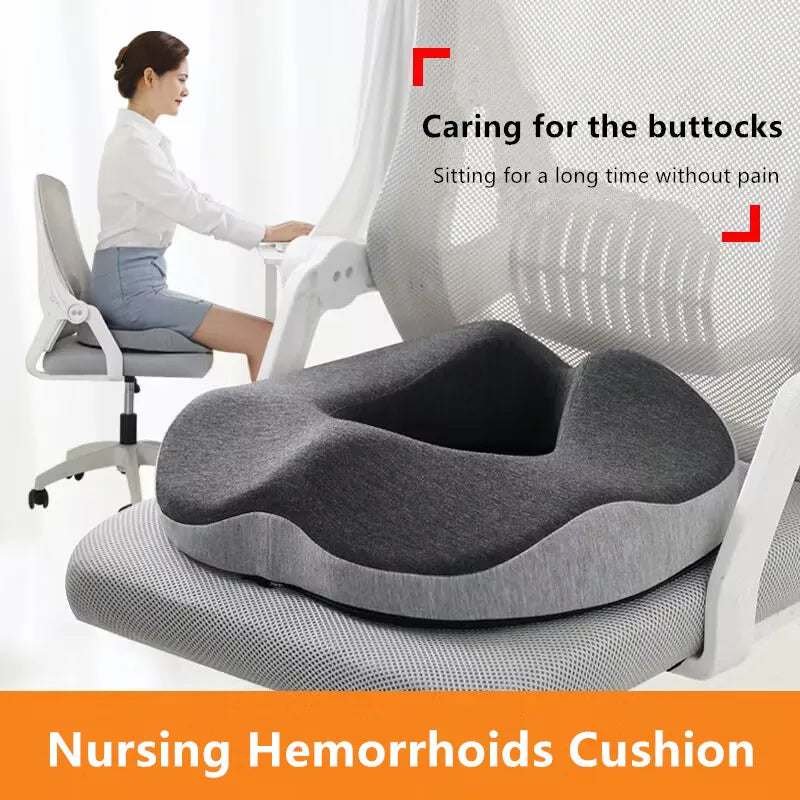 Light Grey Memory Foam Donut Seat Cushion
