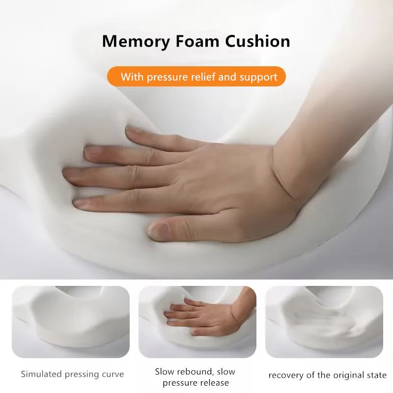 Light Grey Memory Foam Donut Seat Cushion