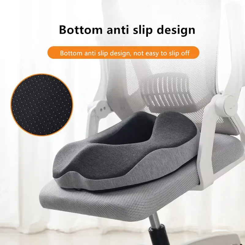 Dark Grey Memory Foam Donut Seat Cushion