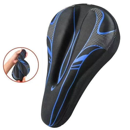 Blue Padded Bicycle Saddle Cover