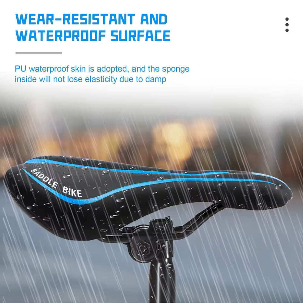 Black Padded Bicycle Saddle
