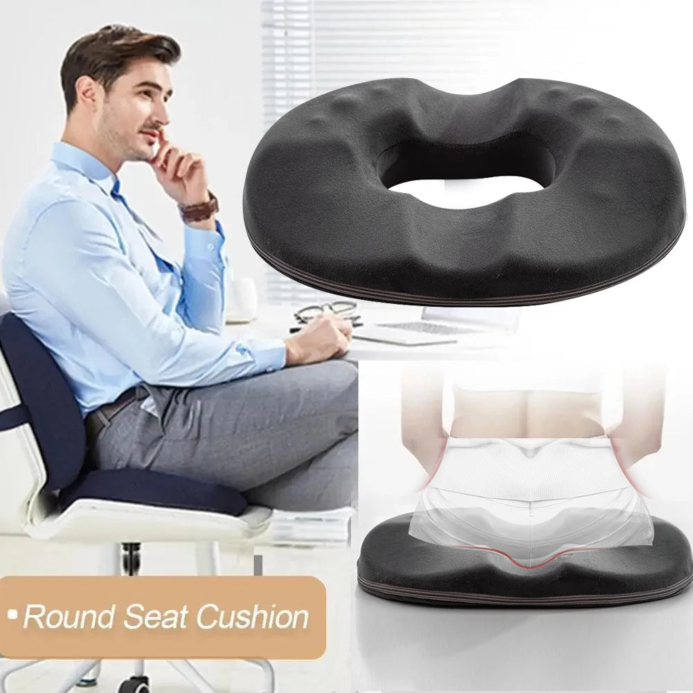 Black Memory Foam Donut Seat Cushion