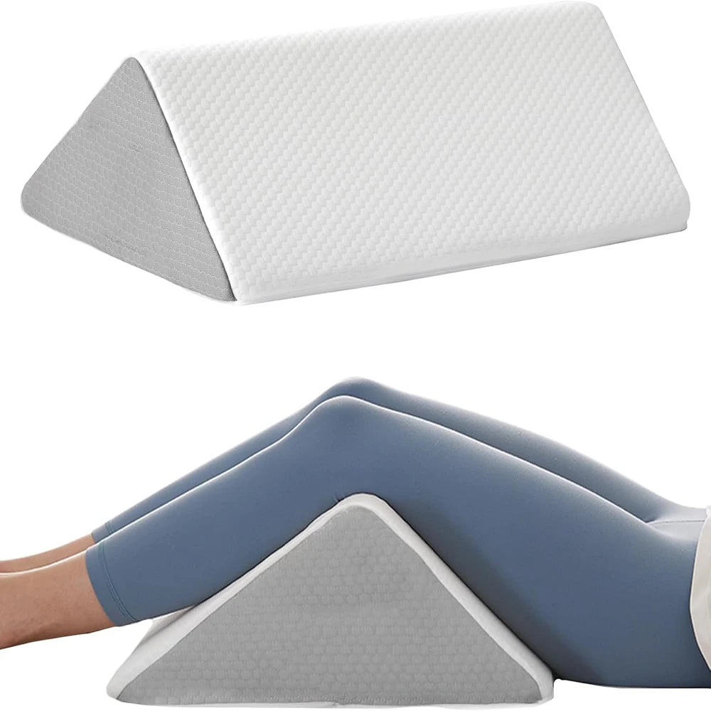White Grey Foam Support Wedge Pillow 50 x 35 x 15 CM