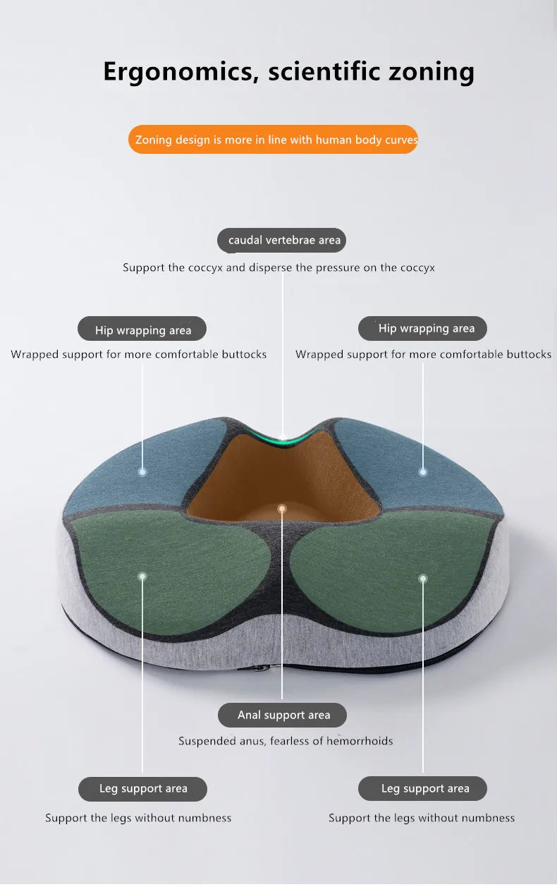 Dark Grey Memory Foam Donut Seat Cushion