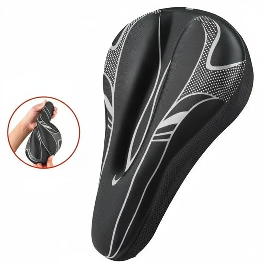 Grey Padded Bicycle Saddle Cover