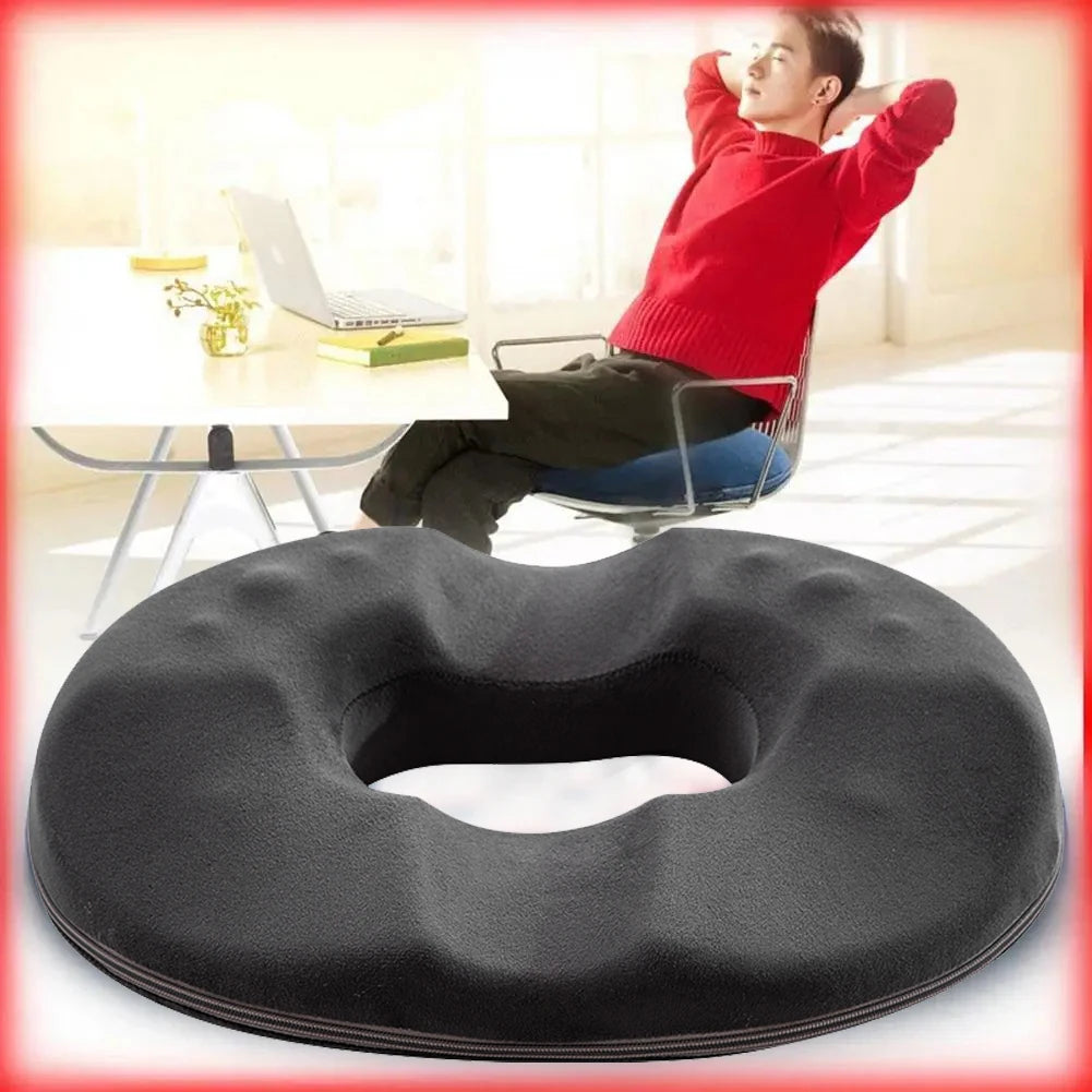 Black Memory Foam Donut Seat Cushion