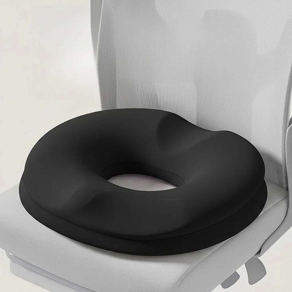 Black Memory Foam Donut Seat Cushion