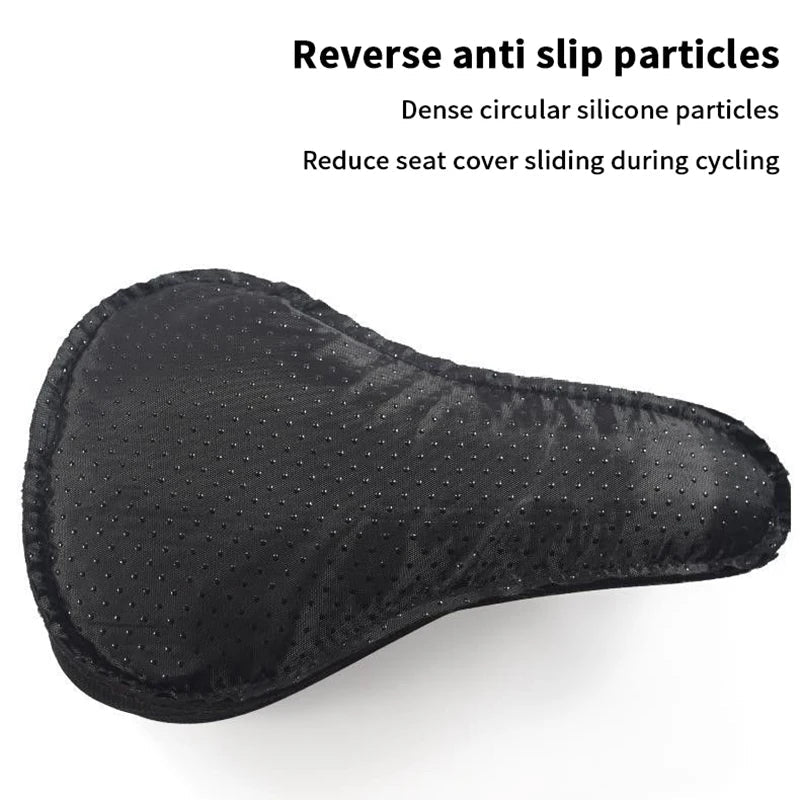 Anti-slip underside detail of the padded bicycle saddle cover